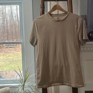 H&M Tan boxy tee M NWOT